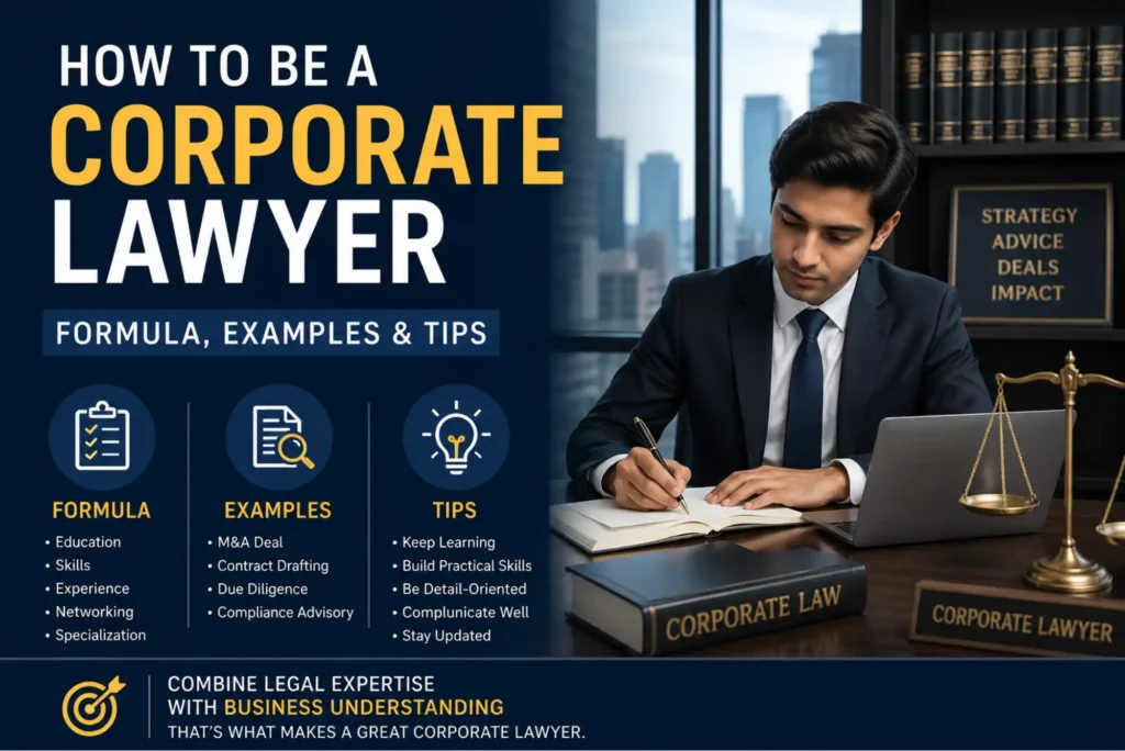 How to be a corporate lawyer Formula, Examples & Tips